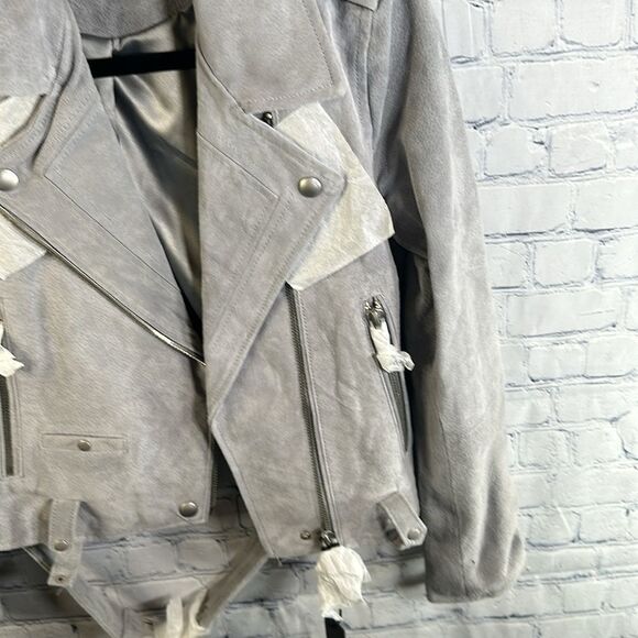 ✨ BLANKNYC Gray Suede Moto Jacket - New With Tags - Picture 6 of 8